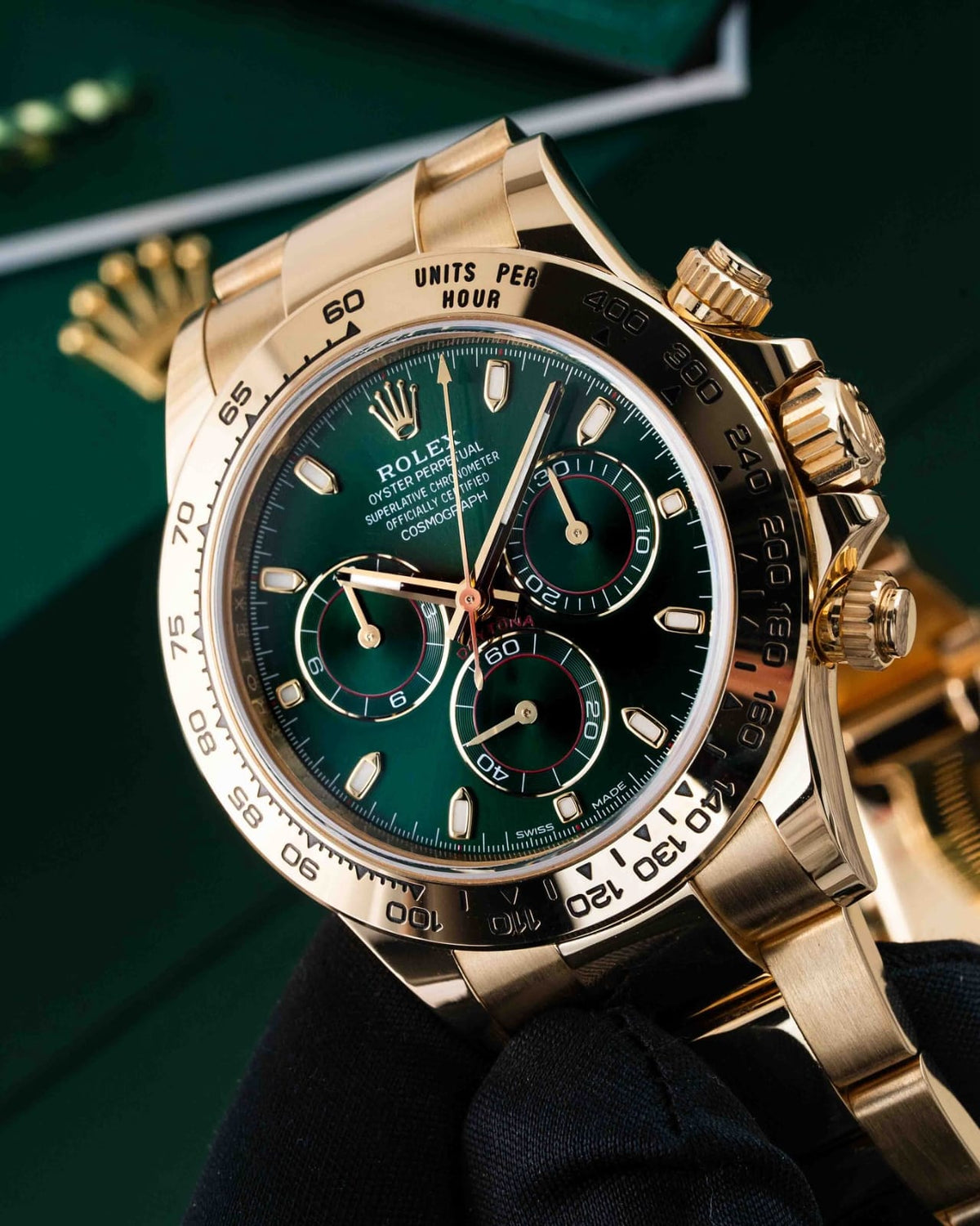 Rol.ex Oyster Perpetual Daytona Chosmograph Gold-Green