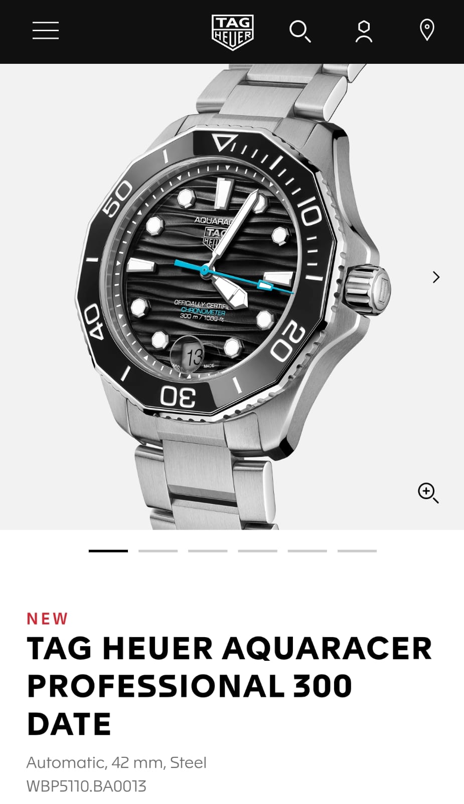 New Tag Heuer Aquaracer professional 300m Date Automatic Japan