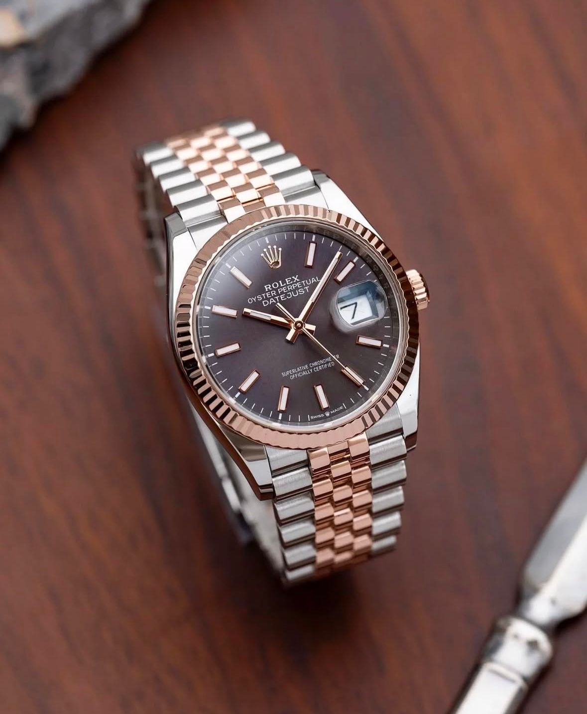 ALL DEMANDING ROL.EX DATEJUST CHOCOLATE BROWN