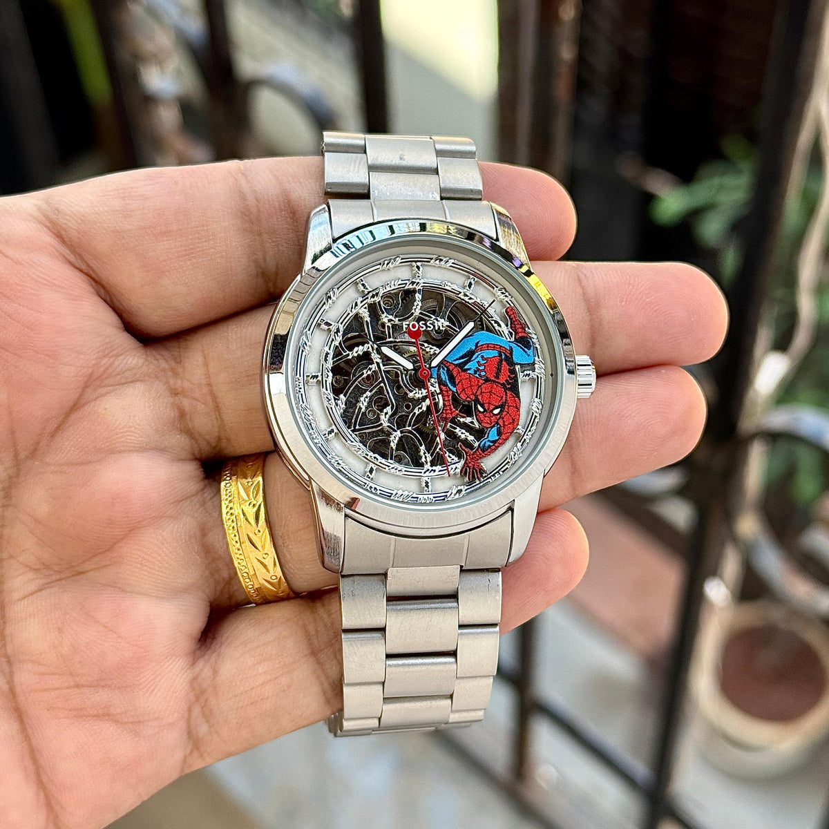 Fos.sil Mens Marvel x Limited Edition Automatic Steel Watch
