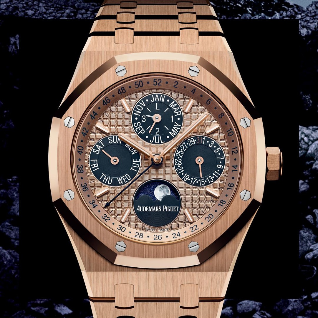 Aude.mars Piguet Royal Oak Calendar Automatic Copper Blue