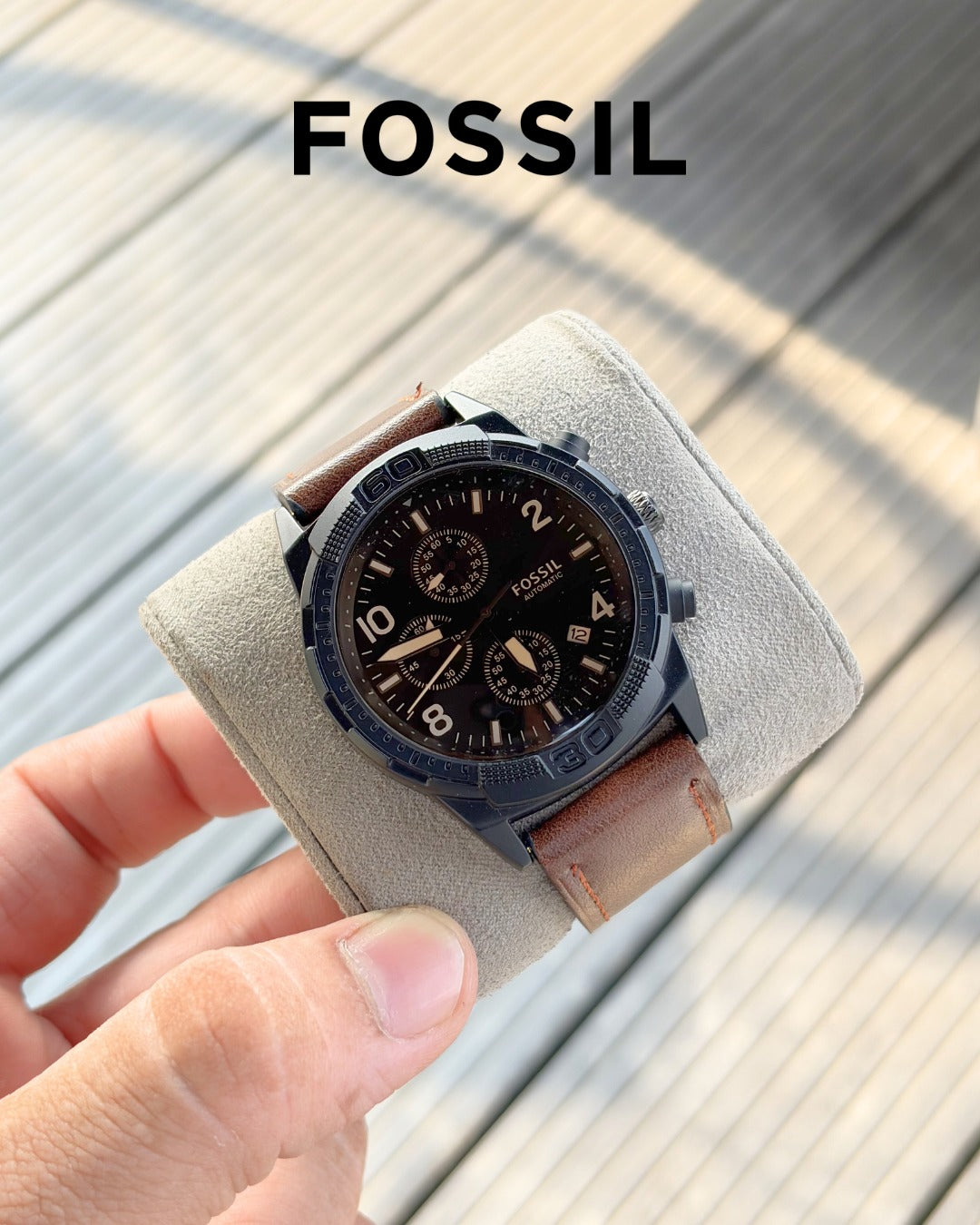Fos.sil Bronson Chronograph Luggage Leather
