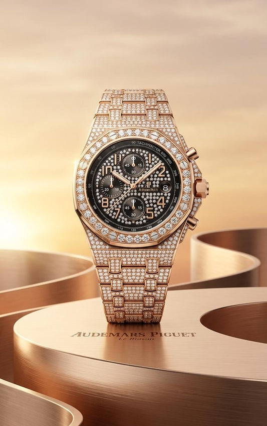 Aude.mars_piguet royal Oak TachyMeter Iced Out