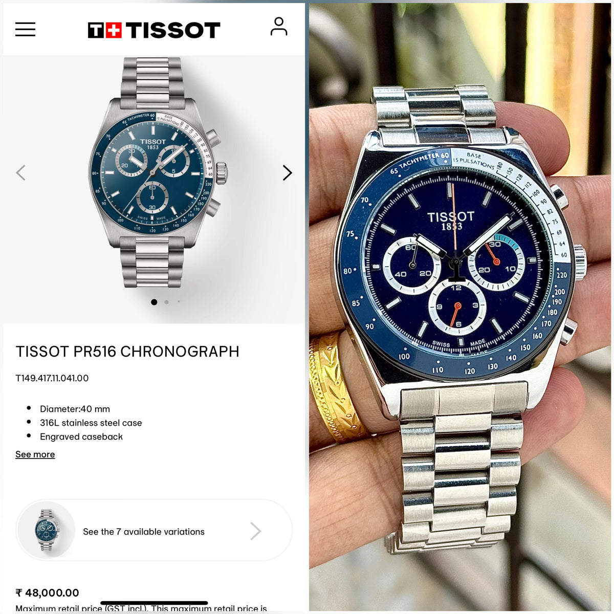 Tis.sot Pr516 Chronograph