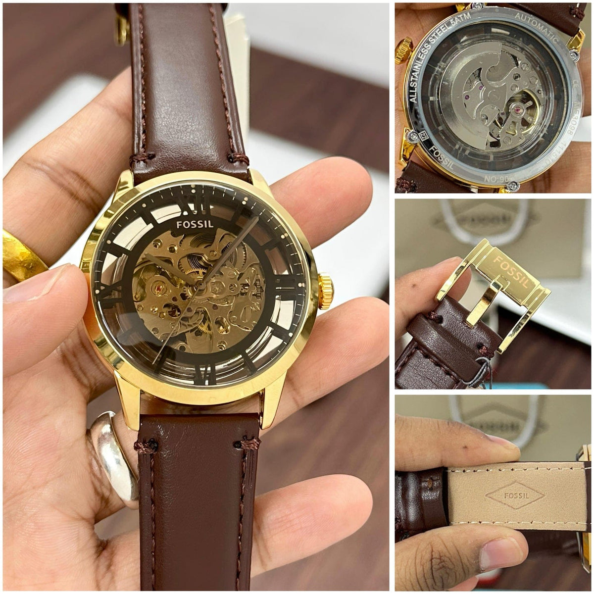 Fos.sil Townsman Brown-Gold