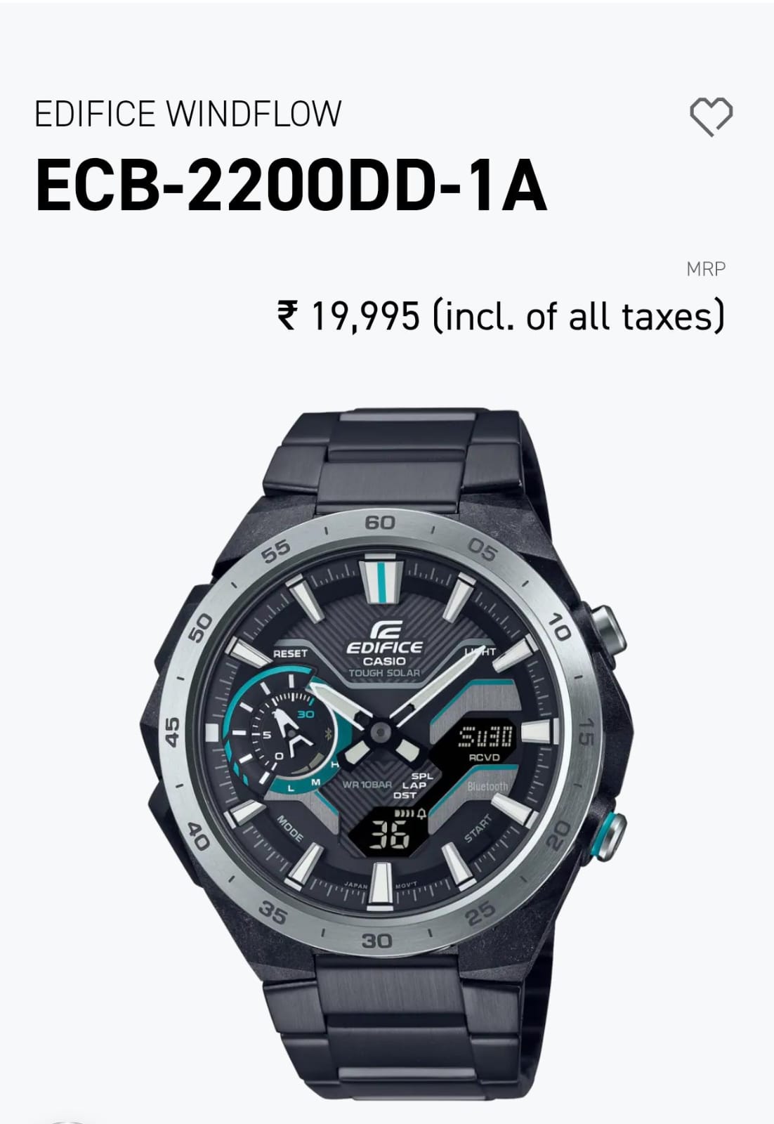 New Casio Edifice Ecb-2200DC