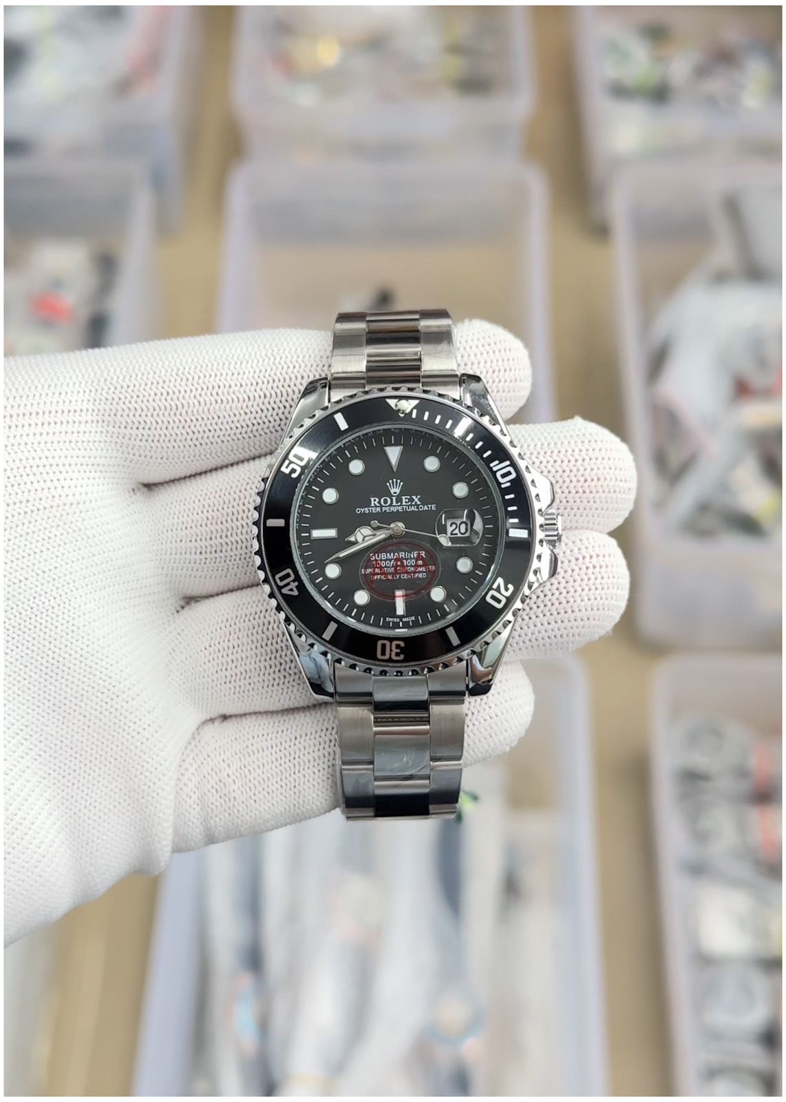 Rol.ex Oyster perpetual Submarine Silver-Black