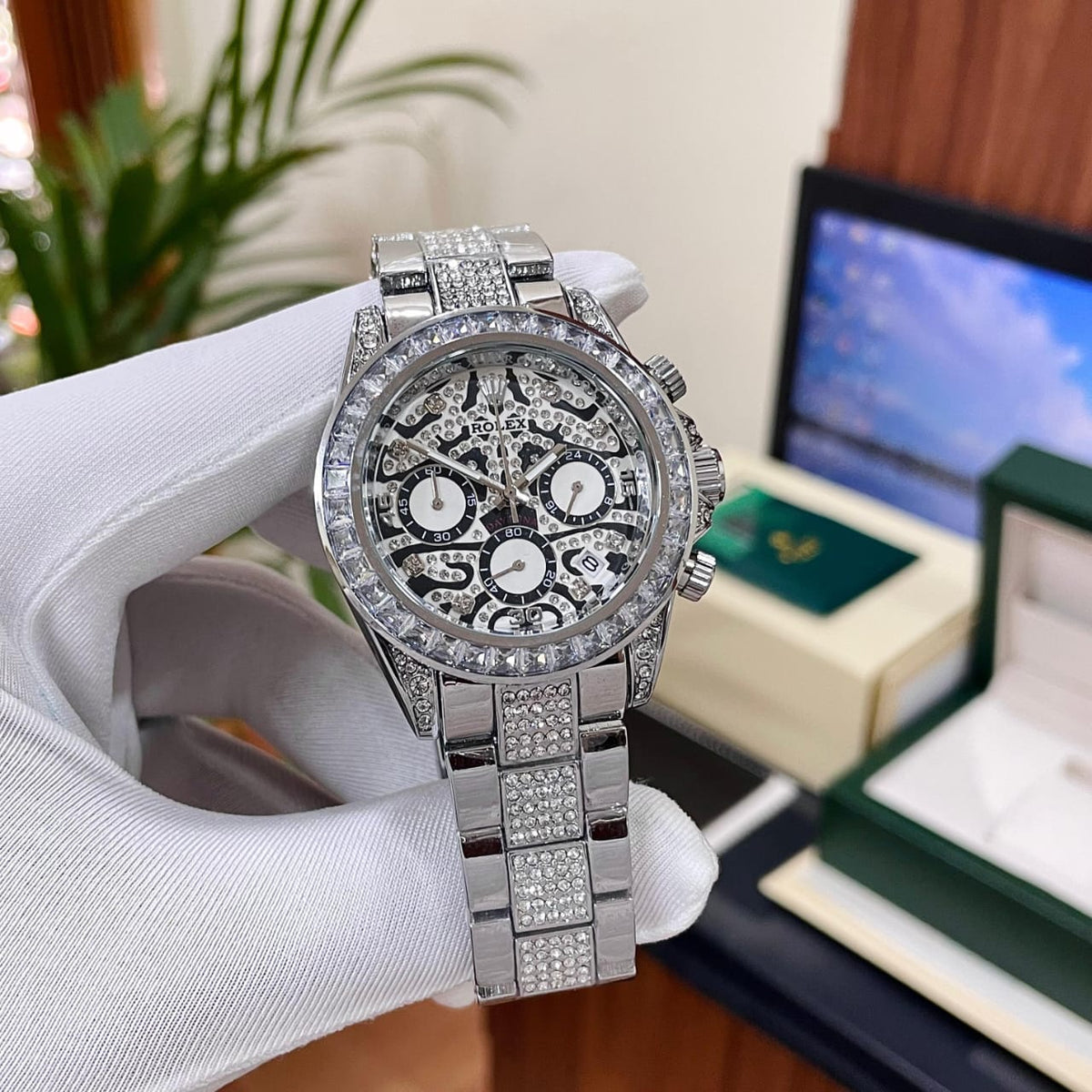 Rol.ex Oyster Perpetual Tiger Silver