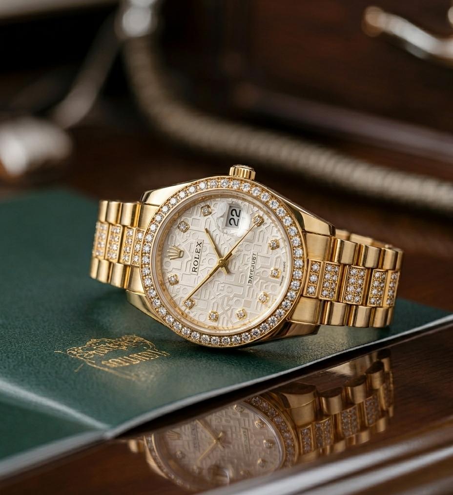 Rol.ex Date just 31 In 18k Yellow Gold