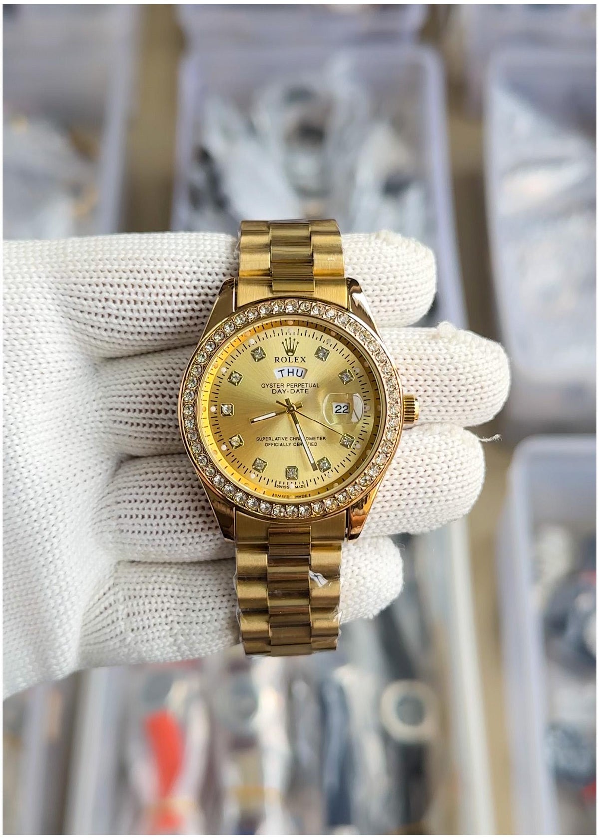 Rol.ex Oyster perpetual Day Date Diamond 40 Battery