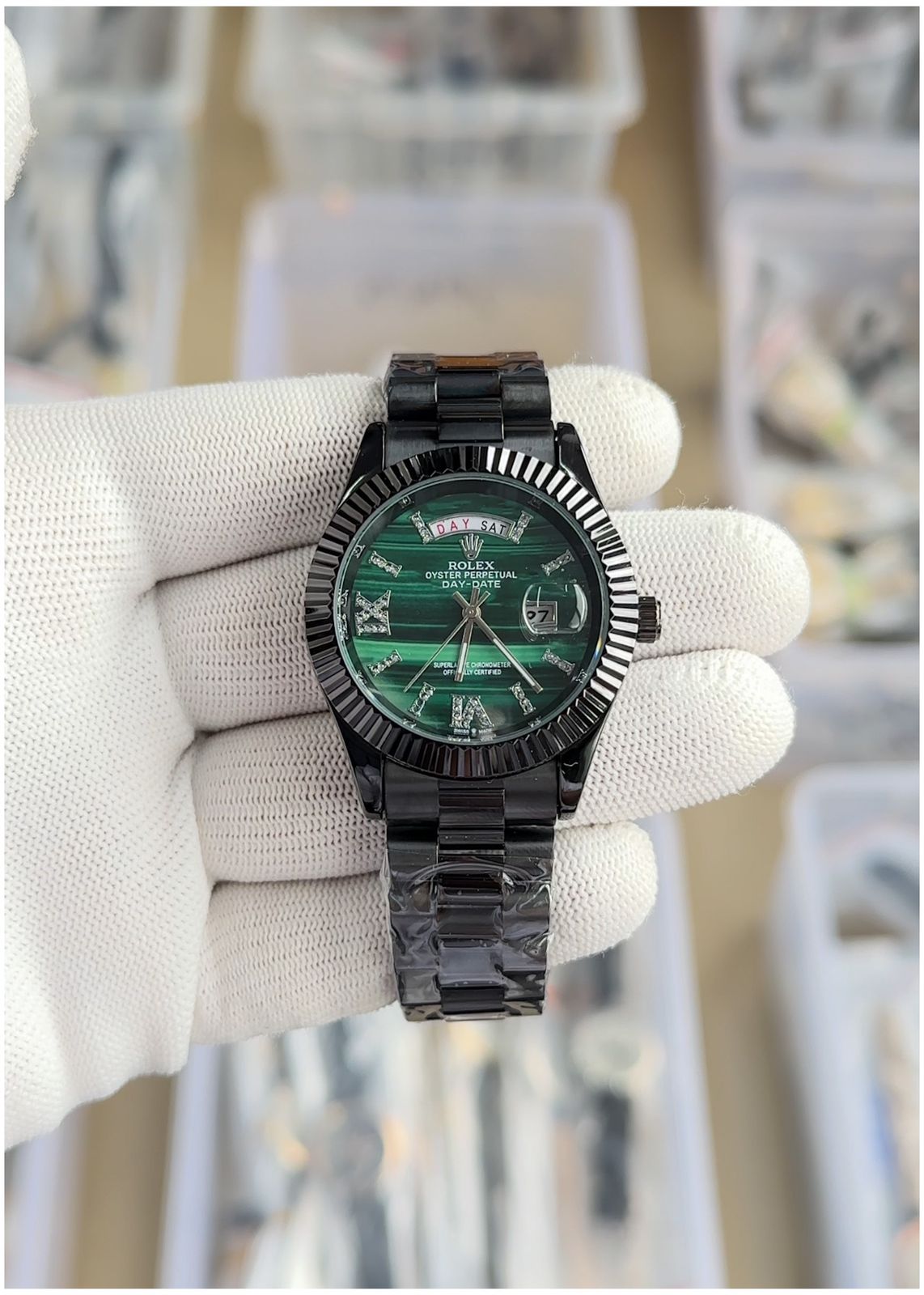 Rol.ex Oyster perpetual Day Date Diamond 40 Battery