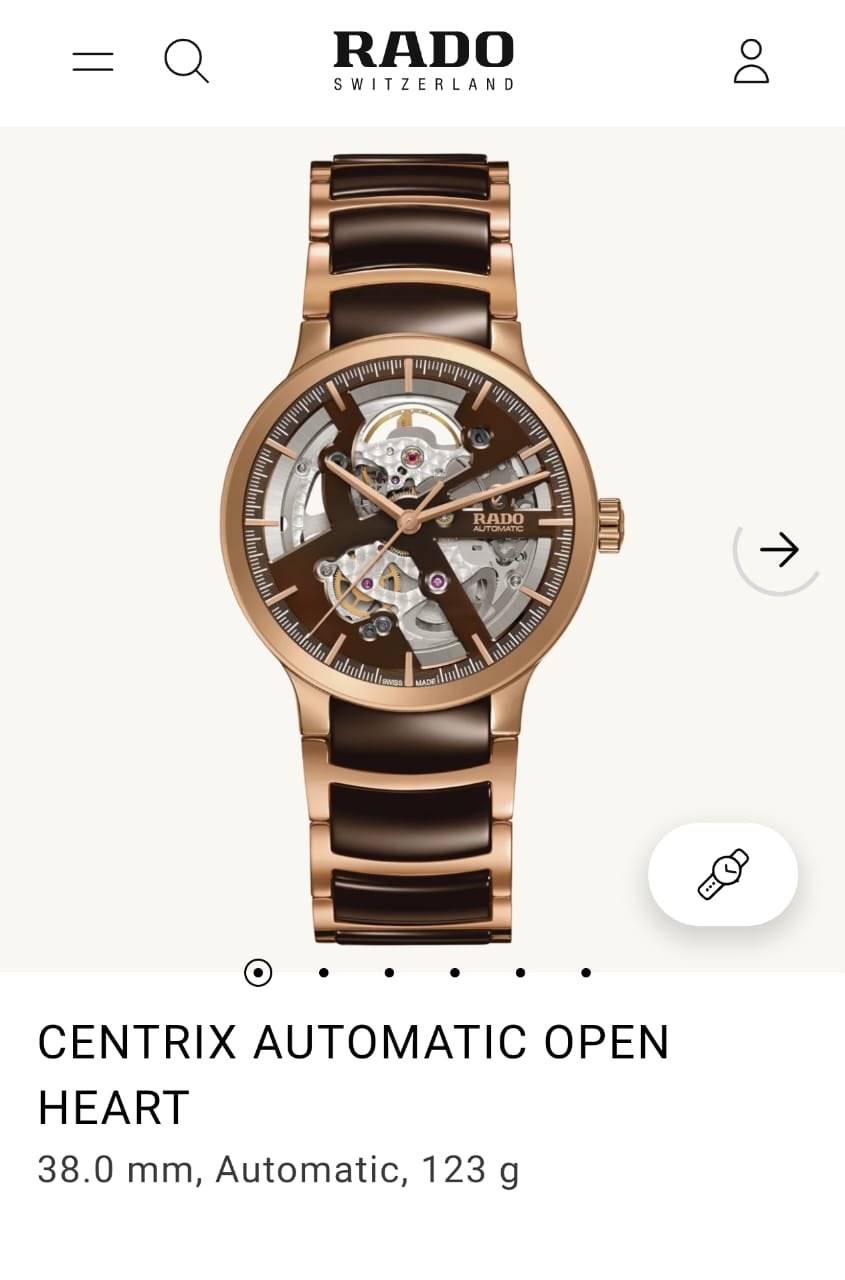 Ra.do centrix automatic open heart japan
