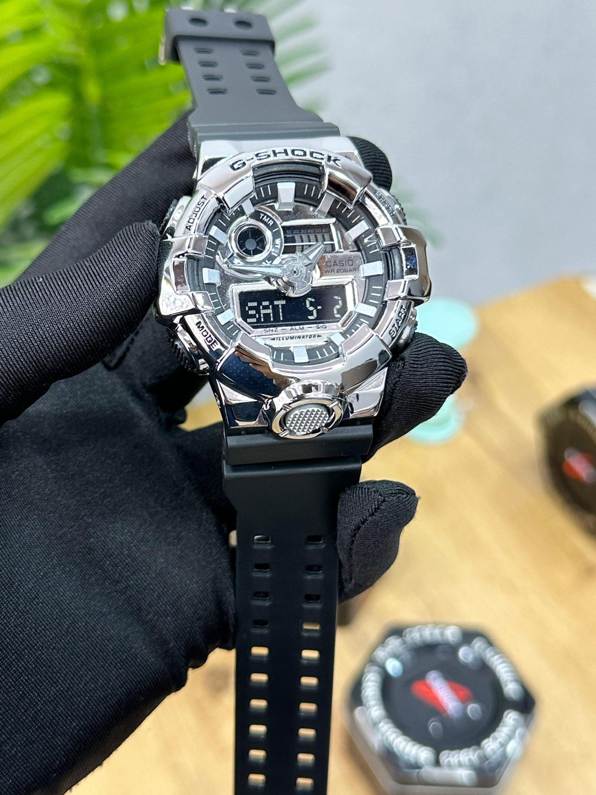 NEW! G-STEEL SHADED G SHOCK GM-700 STEEL BLACK LIVE HANDS-ON