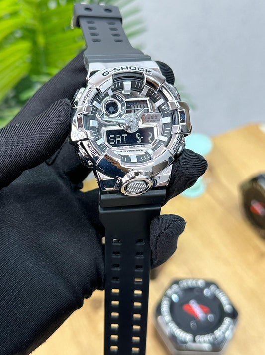 NEW! G-STEEL SHADED G SHOCK GM-700 STEEL BLACK LIVE HANDS-ON