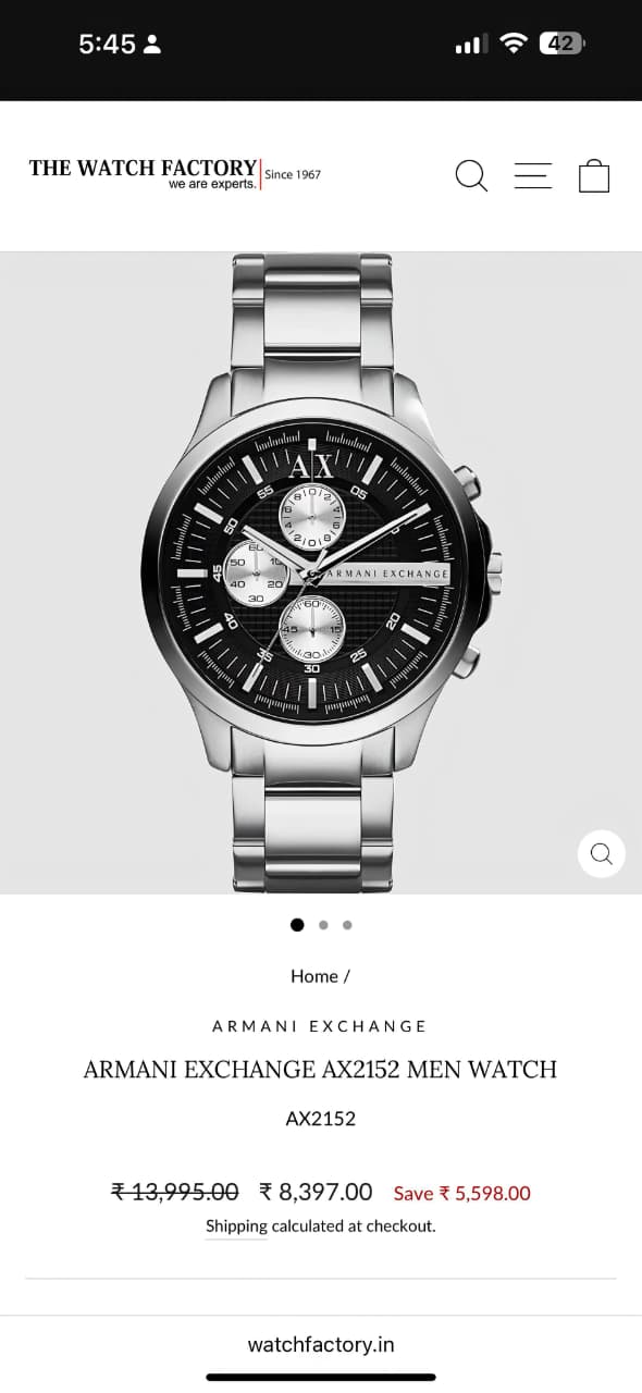 Ar.mani Exchange Hampton Silver-Black
